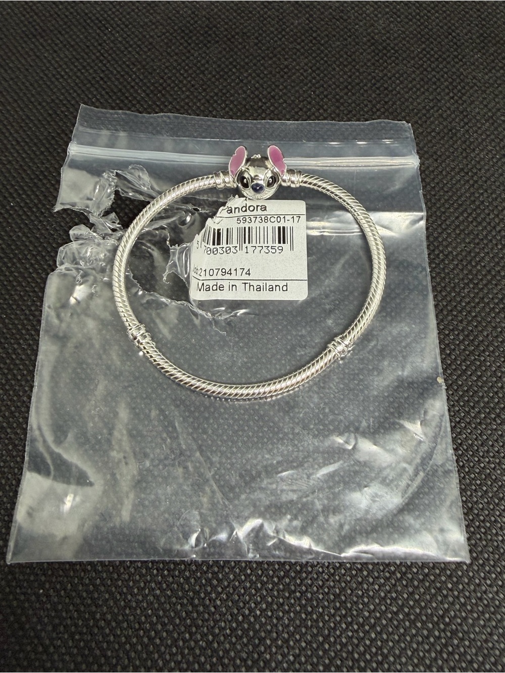 Pandora Disney’s Stitch Snake Chain Bracelet 593738C01-17cm 6.7inches